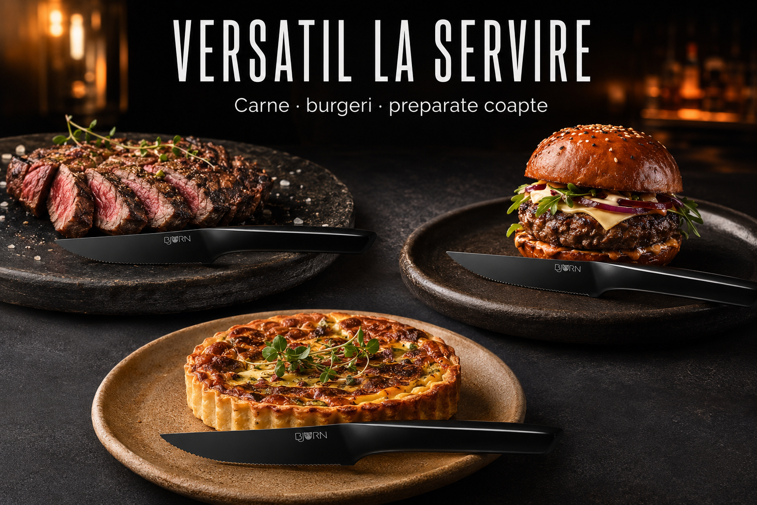 Cuțit steak JENSEN utilizare carne burgeri preparate coapte HoReCa