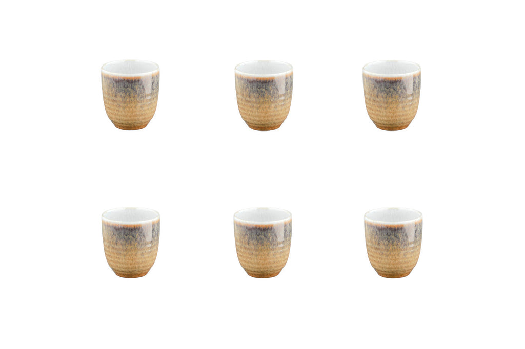 Ceașcă COSMOS Cream 150ml gresie ceramică - prezentare completă set