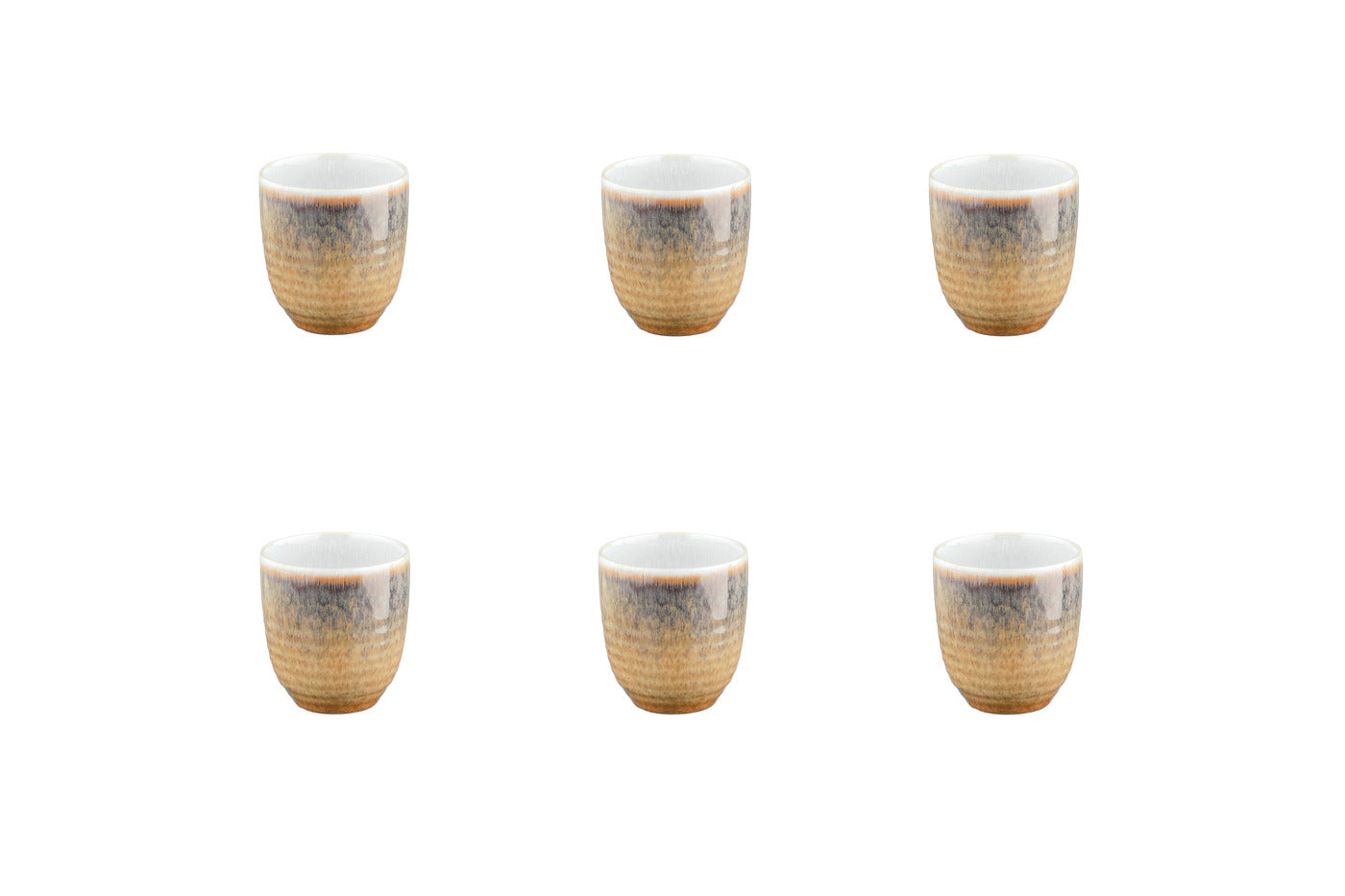Ceașcă COSMOS Cream 150ml gresie ceramică - prezentare completă set