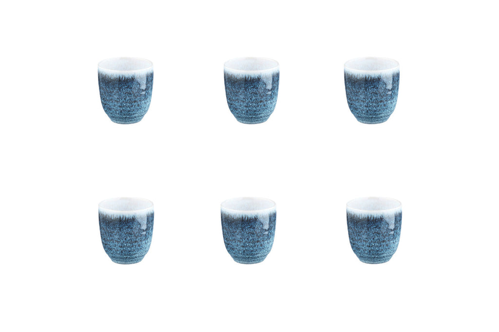 Ceașcă COSMOS Azure 150ml gresie ceramică - prezentare completă set