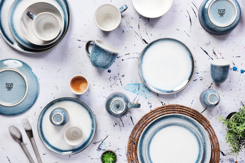 Set 6 cești COSMOS ceramică albastru Azure 150ml HoReCa