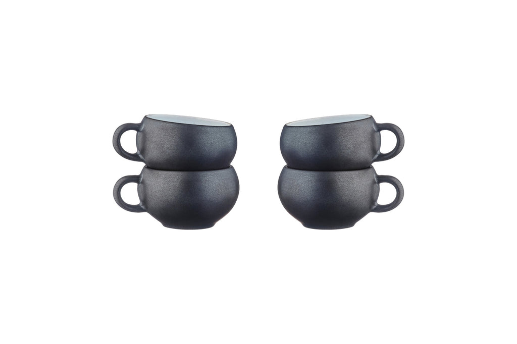 Ceașcă espresso ceramică GOURMET Onyx 120ml set 4 piese - detaliu