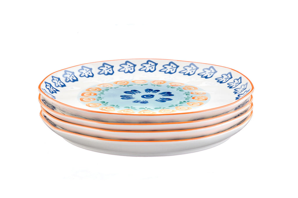 Farfurie întinsă NAPOLI Citrus porțelan Ø27cm set 4 piese - vedere laterală