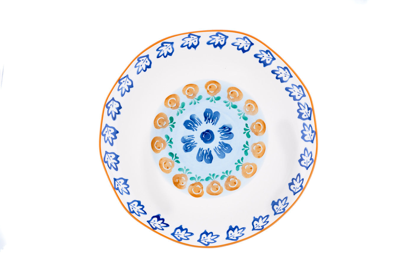 Farfurie întinsă NAPOLI Citrus porțelan pictat manual multicolor Ø27cm HoReCa - Servirea Mesei