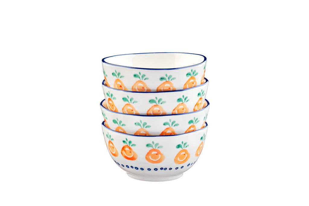 Bol mic NAPOLI Citrus porțelan Ø12cm set 4 piese - vedere laterală