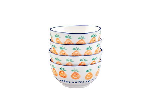 Bol mic NAPOLI Citrus porțelan Ø12cm set 4 piese - vedere laterală
