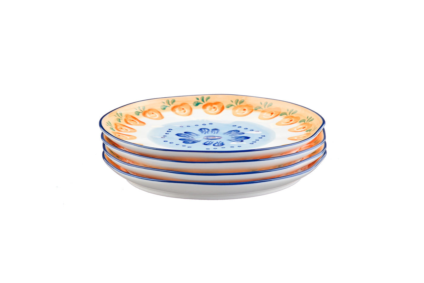 Farfurie desert NAPOLI Citrus porțelan Ø20cm set 4 piese - vedere laterală