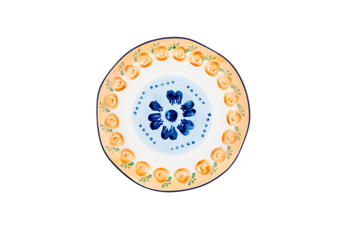 Farfurie desert NAPOLI Citrus porțelan pictat manual multicolor Ø20cm HoReCa - Servirea Mesei