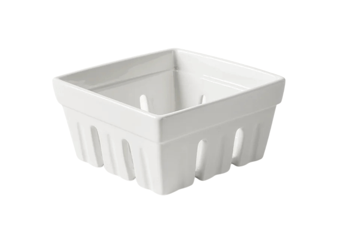 Coș pentru pâine ceramică albă pătrat HoReCa - Servirea Mesei
