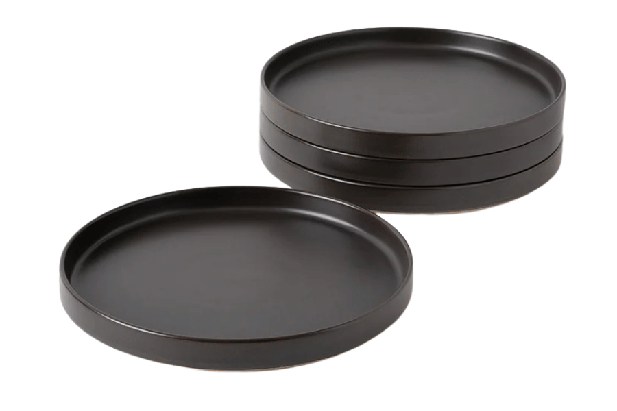 Set 4 farfurii fel principal SIERRA gri bazalt Ø26cm ceramică stoneware HoReCa