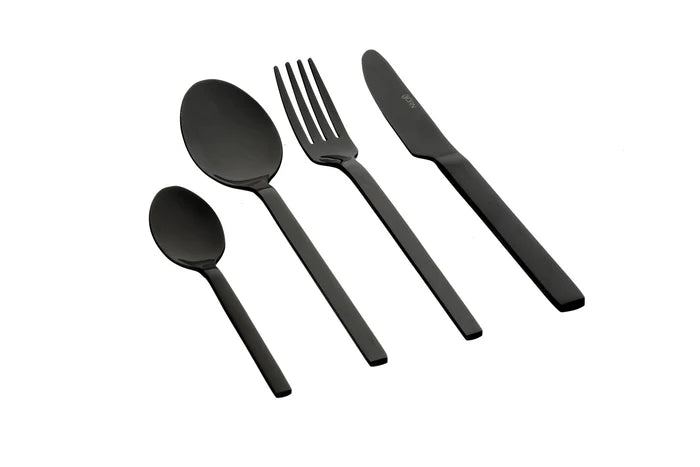 Tacâmuri EMUND oțel inoxidabil 18/0 negru lucios 24 piese HoReCa - Servirea Mesei