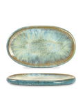 Farfurie întinsă mare QUARTZO, aqua, 32 × 19,5 cm