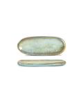 Farfurie degustare ovală QUARTZO, aqua, 24 × 9,5 cm
