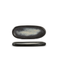Farfurie degustare ovală QUARTZO, grafit mat, 24 × 9,5 cm