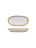 Platou oval servire mic AMAZÔNIA, alb, 23,5 × 12,5 cm