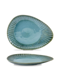Farfurie întinsă mare VIEIRA, verde, 34 × 26 cm