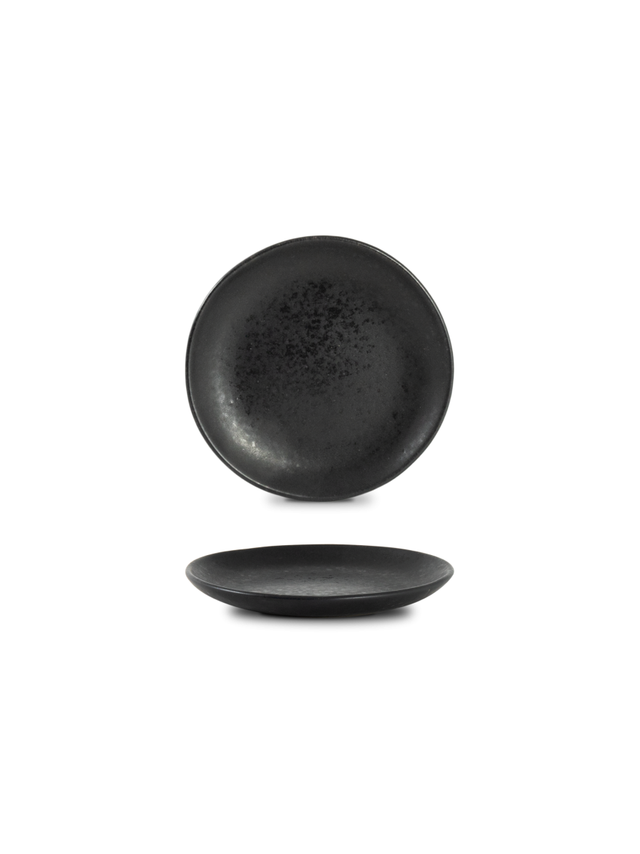 Farfurie pâine BLACK STONE, negru cu reflexe metalice, Ø16,5 cm