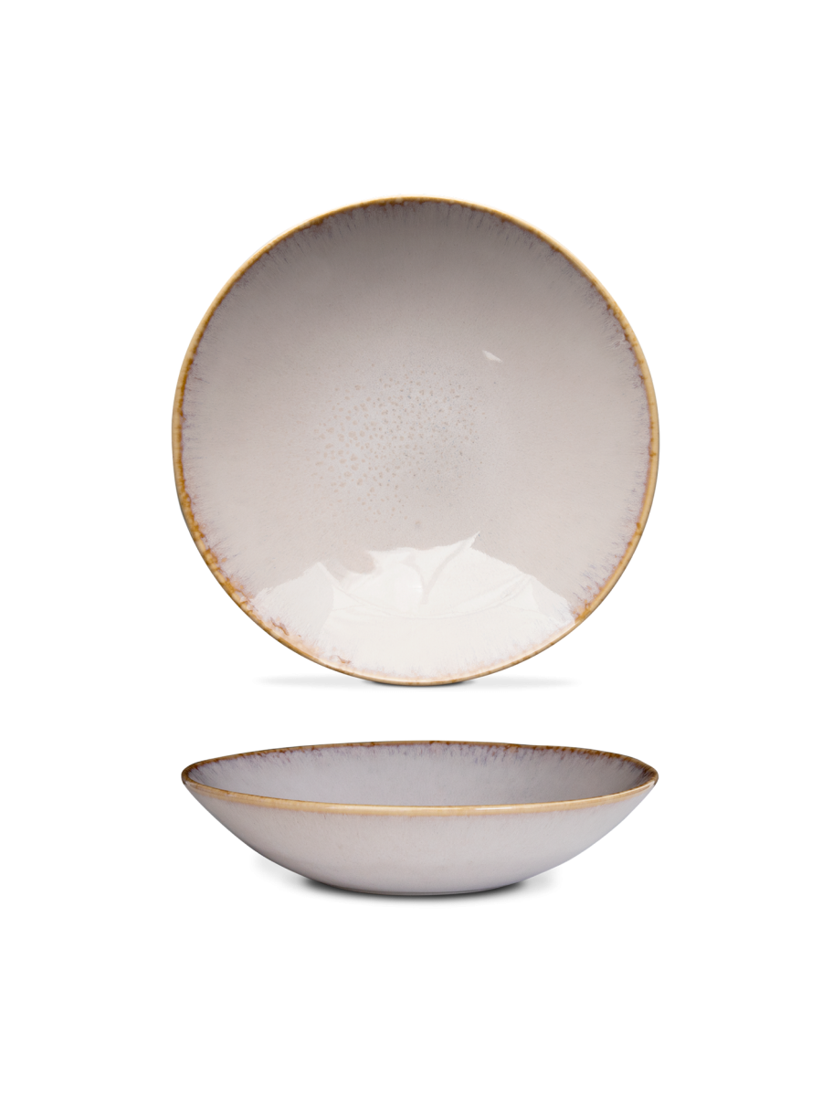 Farfurie adâncă paste AMAZÔNIA, crem, Ø23 cm
