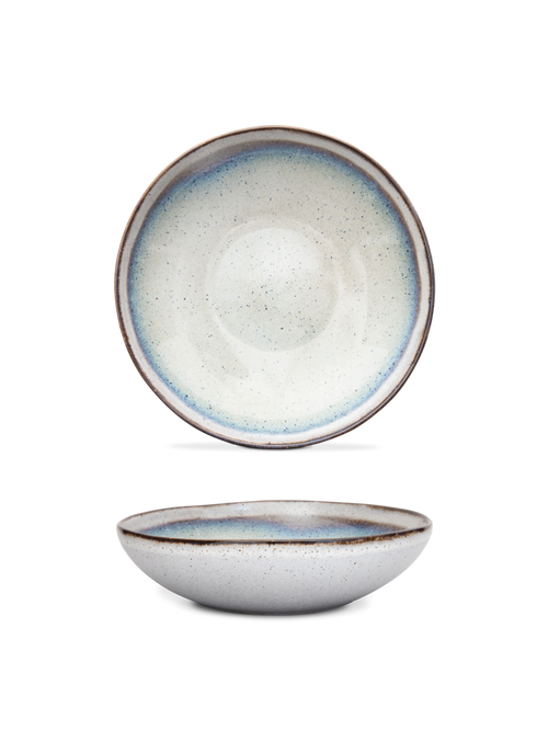 Farfurie adâncă paste SAIL, alb cu decor albastru, Ø22 cm