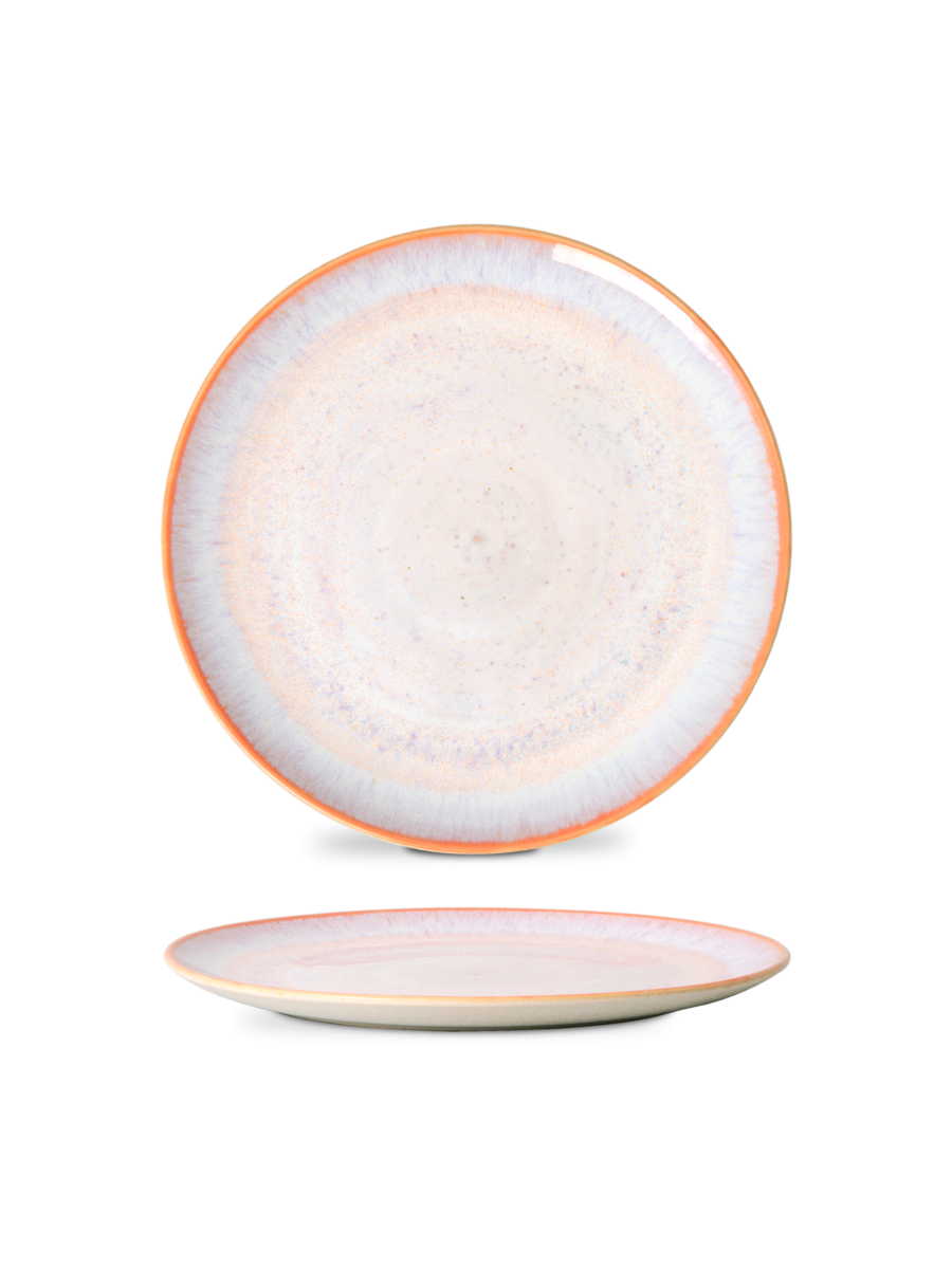 Farfurie întinsă fel principal AURORA, multicolor pastel, Ø28,5 cm