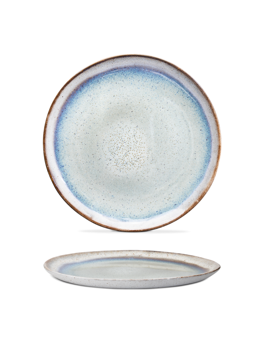 Farfurie întinsă fel principal SAIL, alb cu decor albastru, Ø28,5 cm