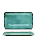Farfurie dreptunghiulară mare AMAZÔNIA, verde, 36,5 × 21 cm