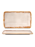 Farfurie dreptunghiulară mare AMAZÔNIA, crem, 36,5 × 21 cm
