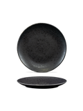 Farfurie întinsă desert BLACK STONE, negru cu reflexe metalice, Ø21 cm