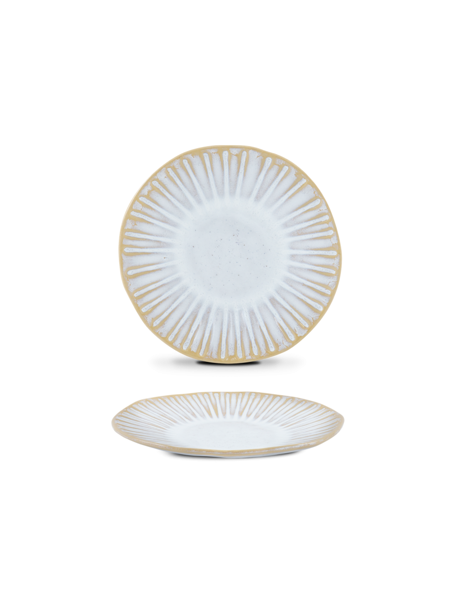 Farfurie întinsă desert VIEIRA, alb, Ø21 cm