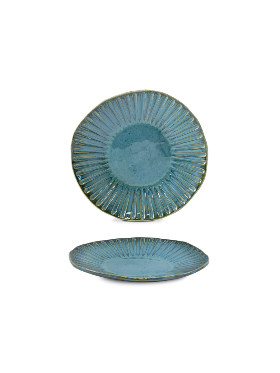 Farfurie întinsă desert VIEIRA, verde, Ø21 cm