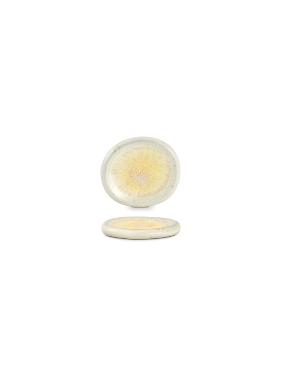 Farfurie întinsă mică QUARTZO, opal mat, 11,5 × 10 cm