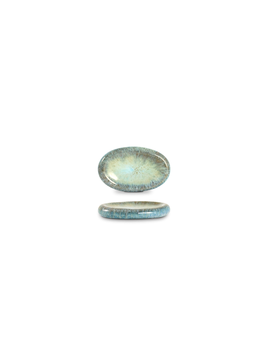 Farfurie degustare QUARTZO, aqua, 11 × 7,5 cm
