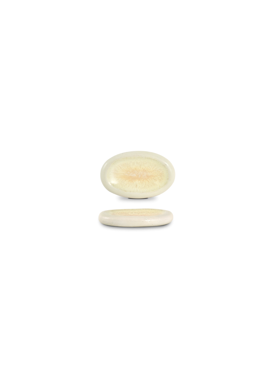 Farfurie degustare QUARTZO, opal mat, 11 × 7,5 cm
